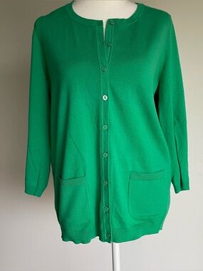 Talbots Lightweight Cardigan Sweater with 3/4 Sleeves, size X/1X